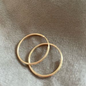 Mejuri 25mm endless hoops.